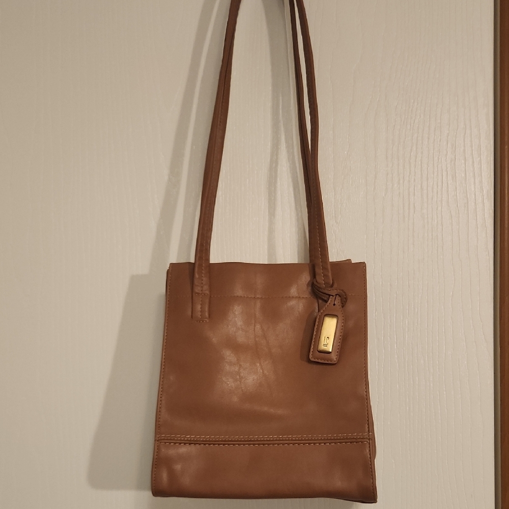 Liz Claiborne Tan Faux Leather Shoulder Bag
